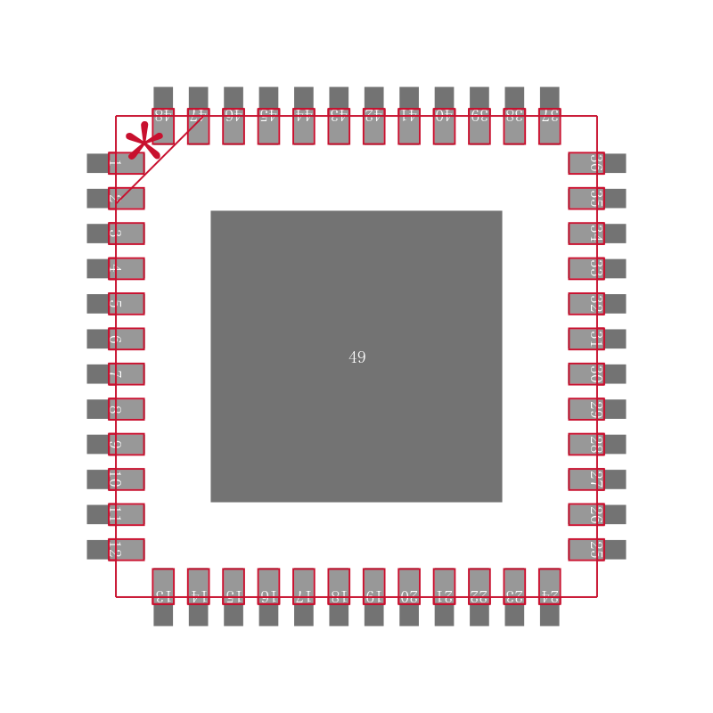 USB2642/ML封装焊盘图