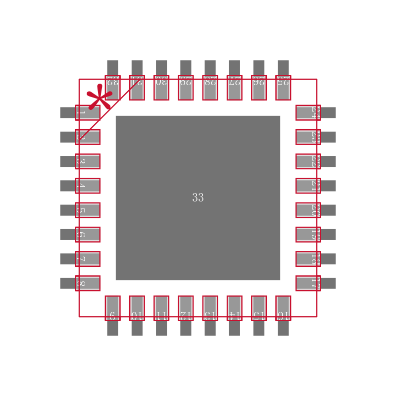 USB3340-EZK-TR封装焊盘图