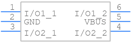 USBLC6-2SC6引脚图