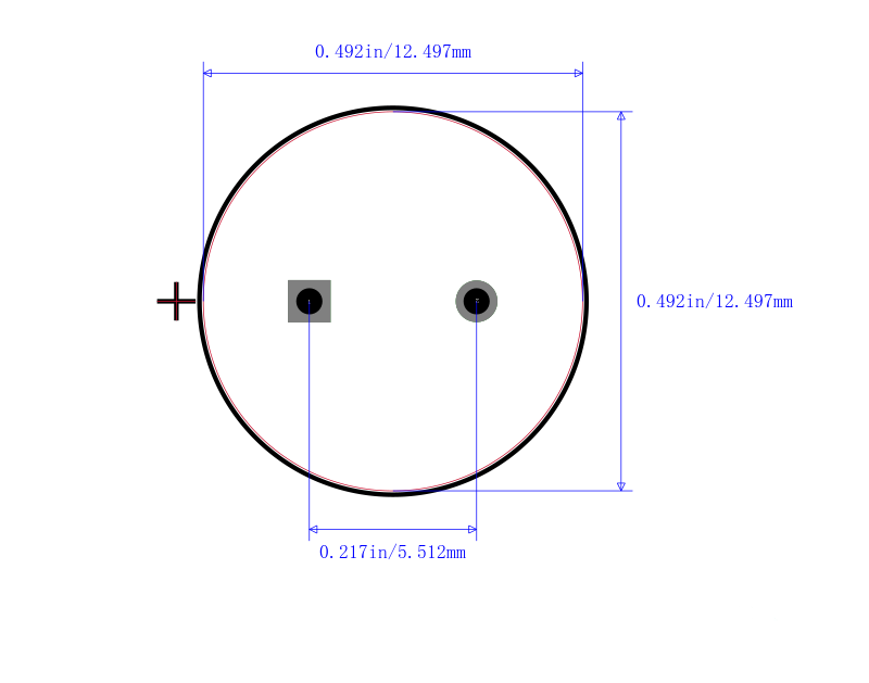 UBT1A222MHD封装图