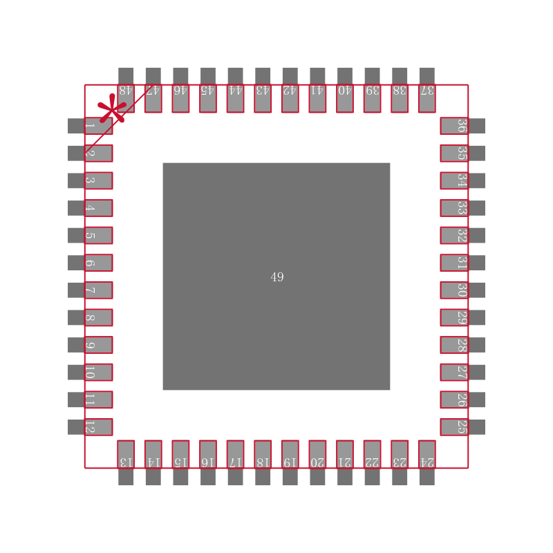 USB4624-1080HN-TR封装焊盘图