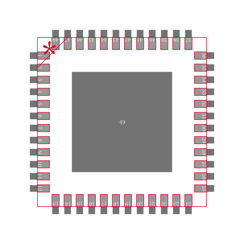 USB4624I-1080HN-TR封装焊盘图