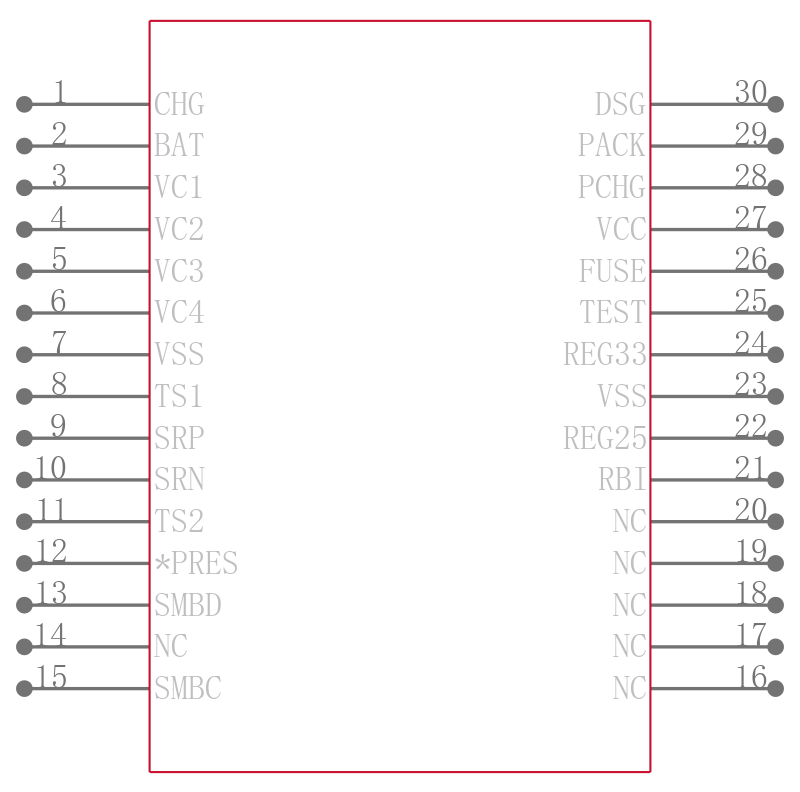 BQ3055DBT引脚图