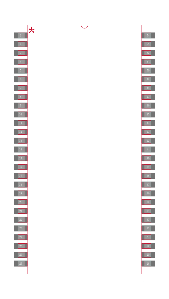 W9825G6JH-6I封装焊盘图