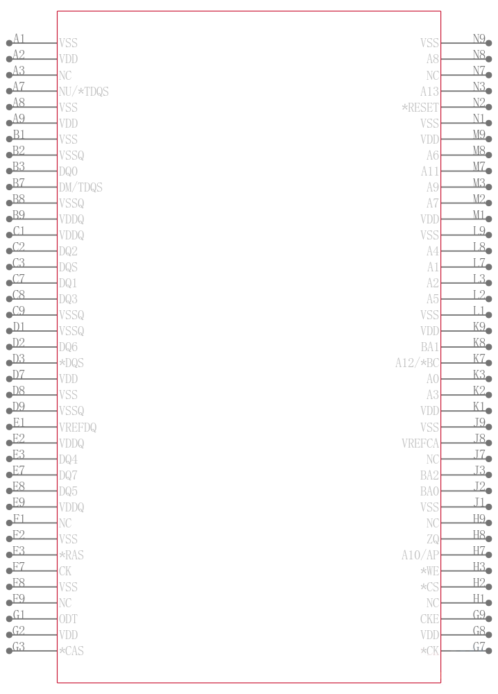 W631GG8KB15I引脚图