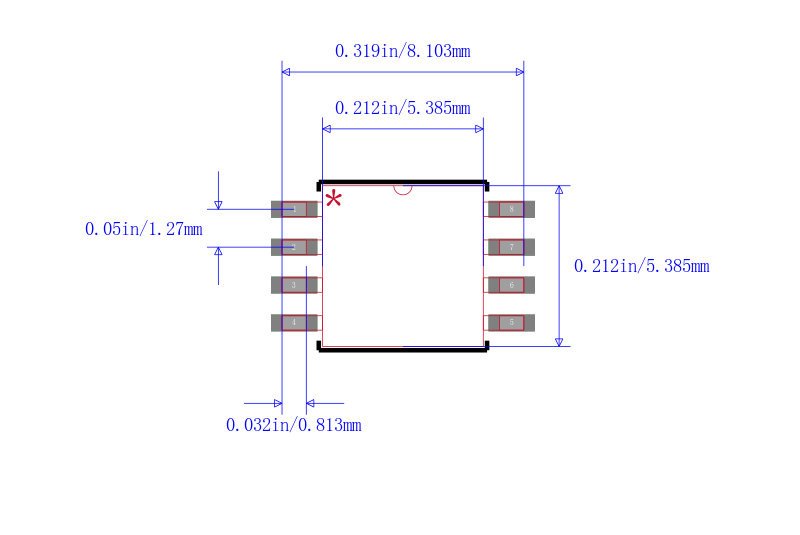 W25Q128JVSIQ TR封装图