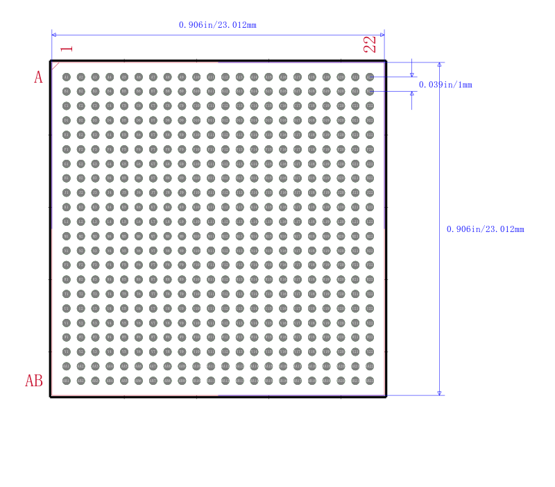 XC3S1400A-4FGG484C封装图