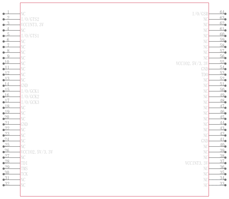XC9572XL-10VQG64C引脚图