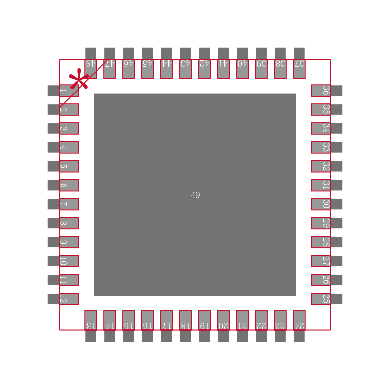 XR16V554ILTR-F封装焊盘图