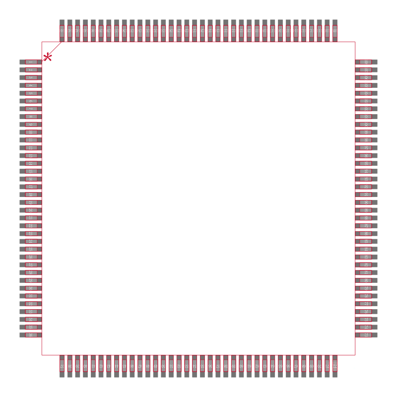 XR17C158CVTR-F封装焊盘图