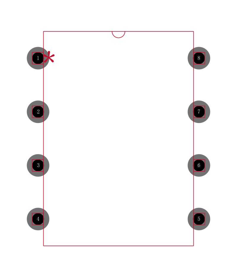 XR620AIDP8封装焊盘图