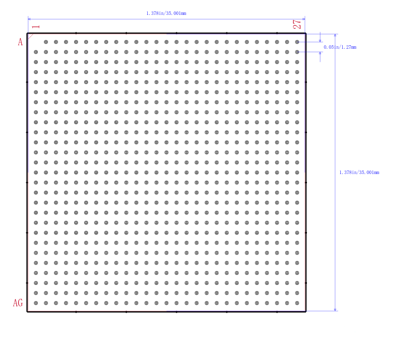 XC2V3000-4BG728I封装图