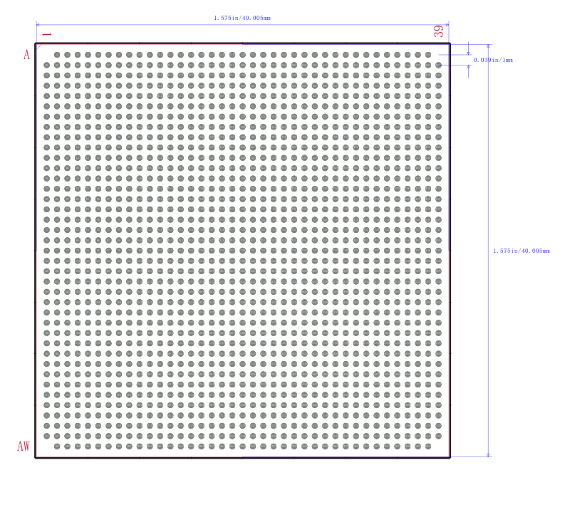 XC4VFX140-10FFG1517I封装图
