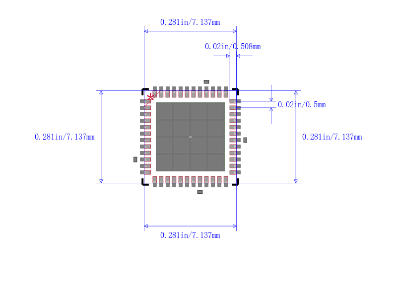 XR16M564IL48-F封装图