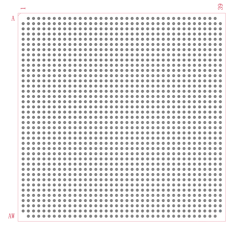 XC4VFX100-11FFG1517I封装焊盘图