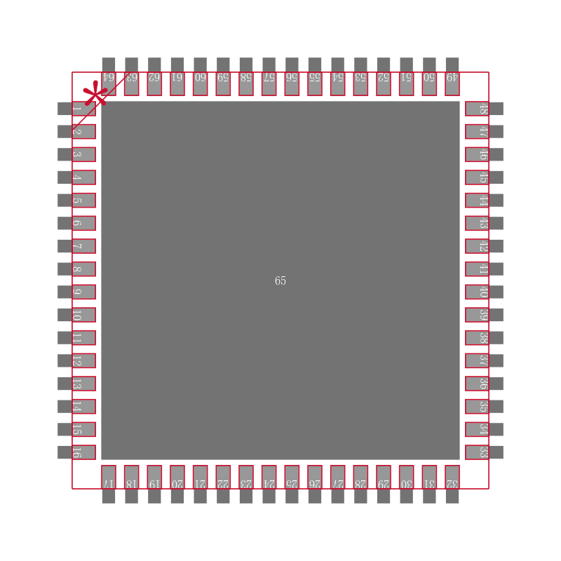 XR19L222IL64-F封装焊盘图
