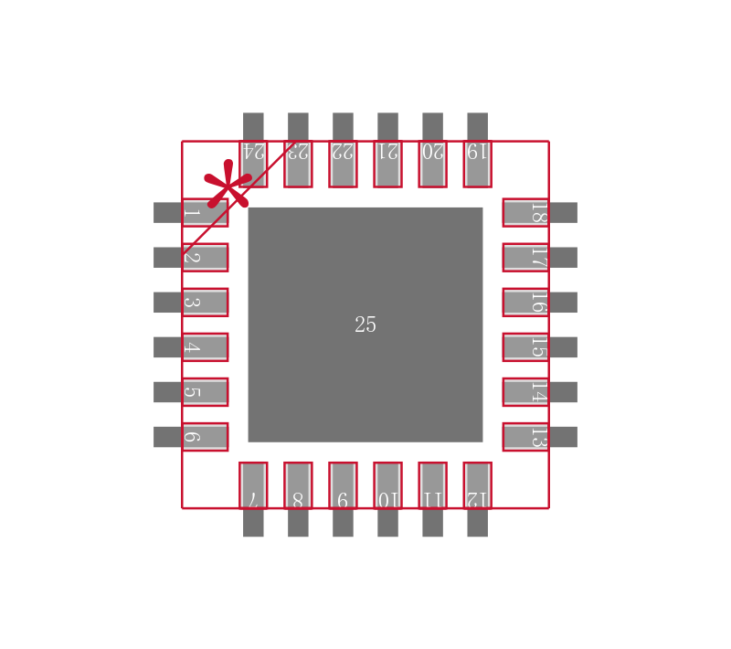 XRA1201PIL24-F封装焊盘图