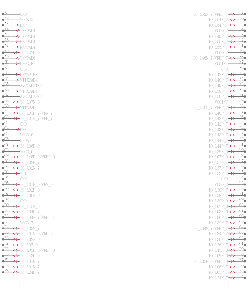 XC2VP30-7FGG676C引脚图