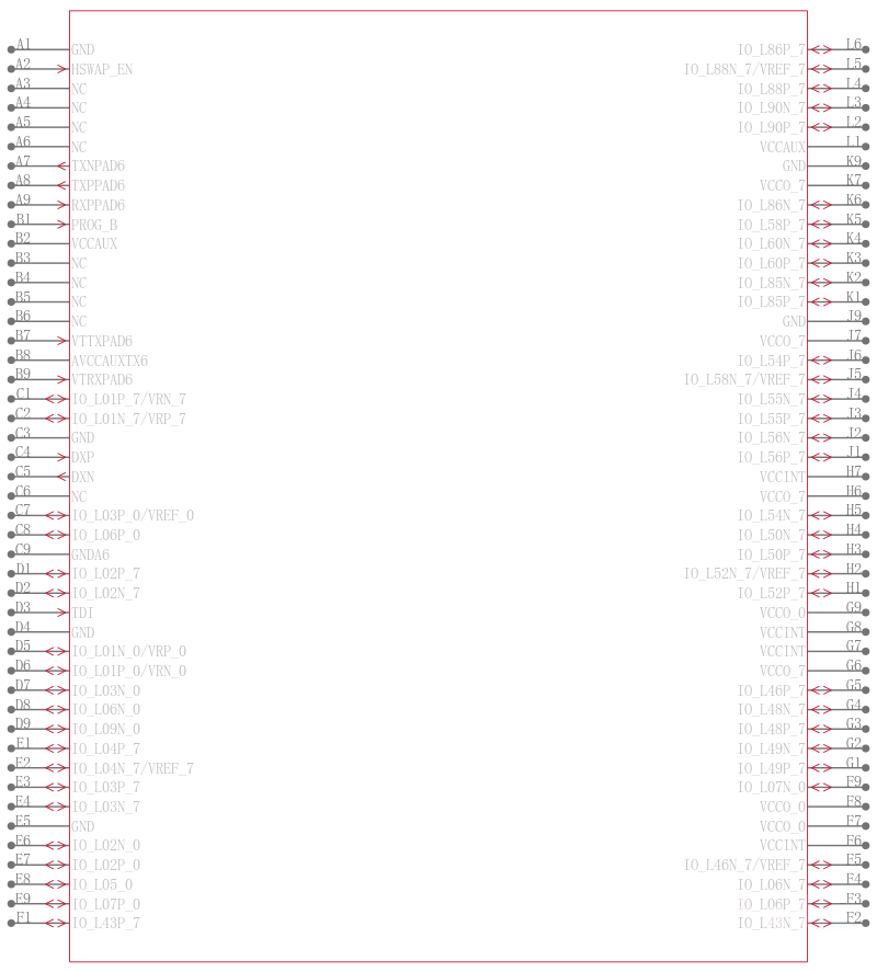 XC2VP4-6FGG456I引脚图