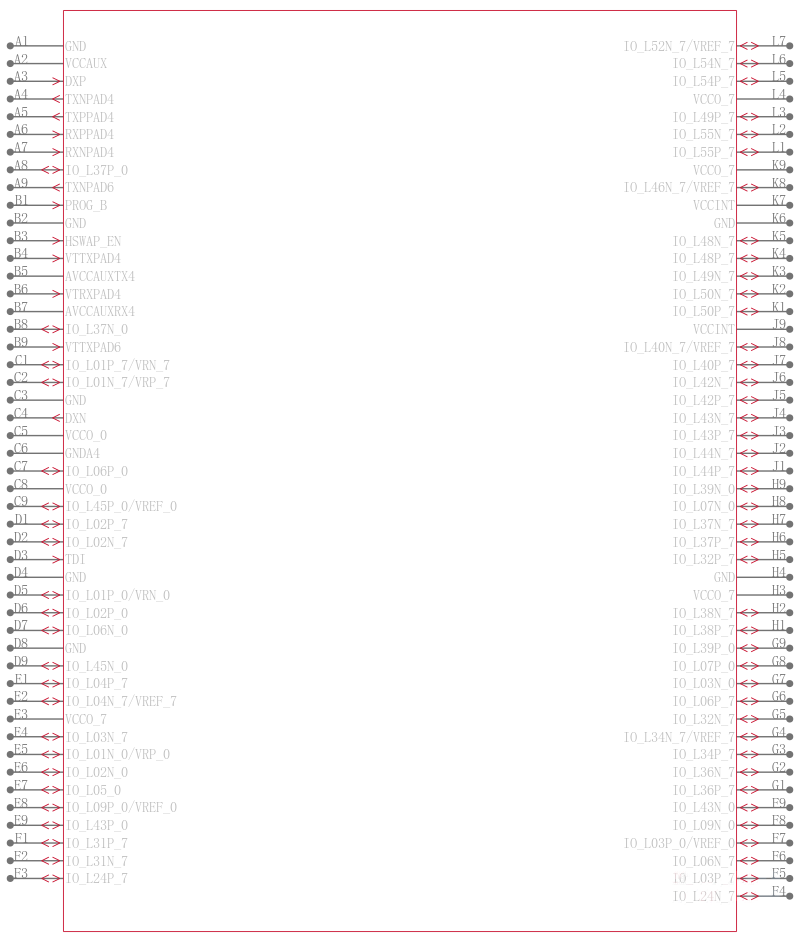 XC2VP40-7FGG676C引脚图