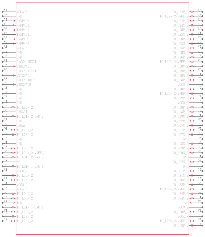 XC2VP70-5FFG1517I引脚图