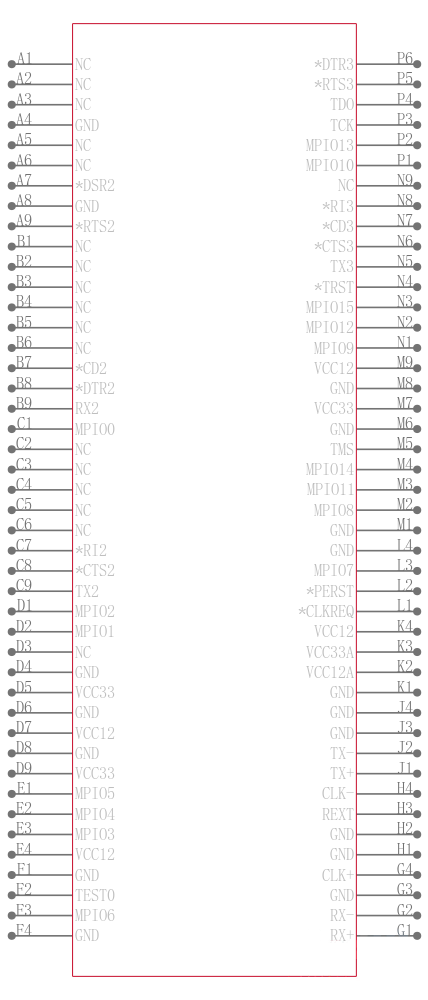 XR17V354IB176-F引脚图