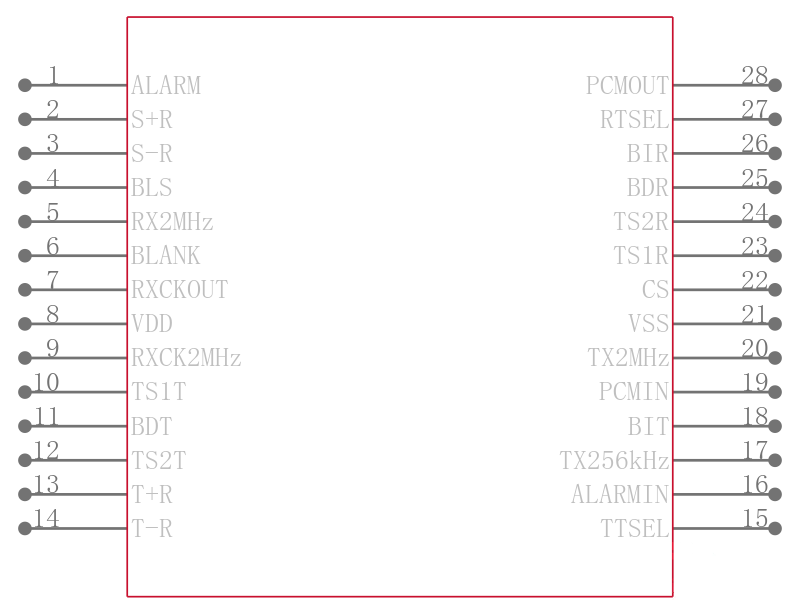 XRT6166CD-F引脚图