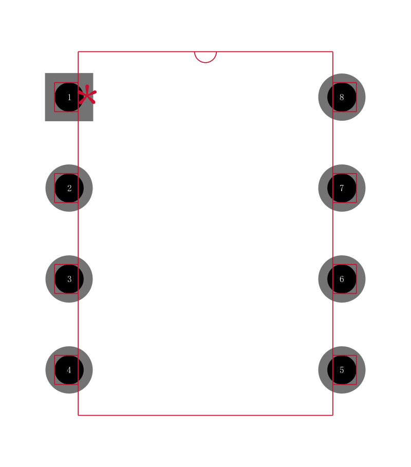 XRD5410AIP-F封装焊盘图