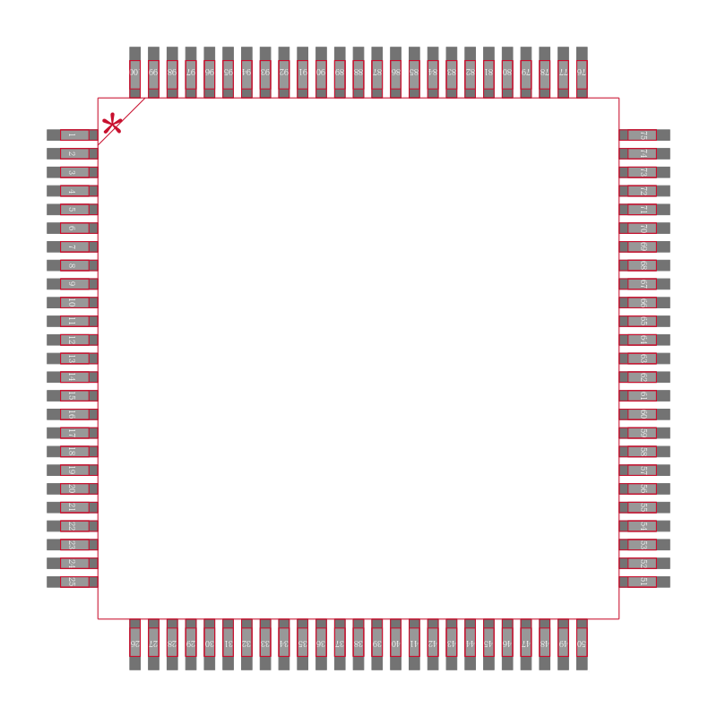 XA2C64A-7VQG100I封装焊盘图
