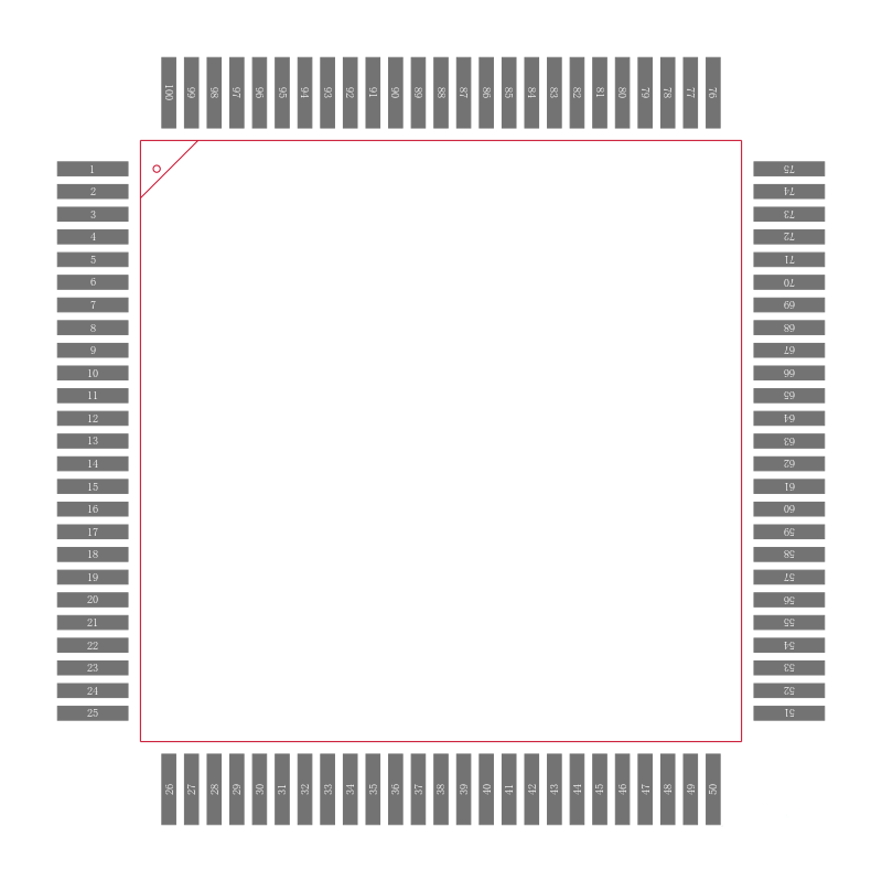 XC3030A-7VQ100I封装焊盘图
