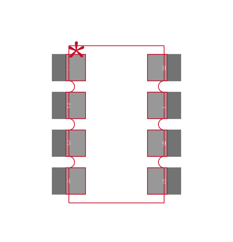 YC324-JK-071KL封装焊盘图