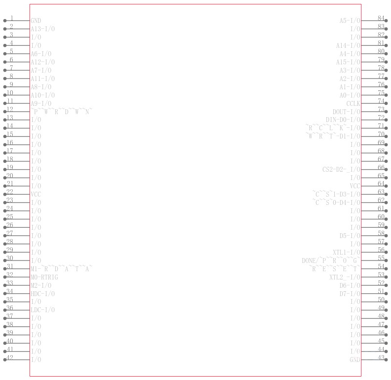 XC2018-70PC84C引脚图