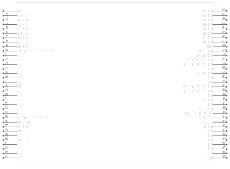 XC2064-70PC68C引脚图