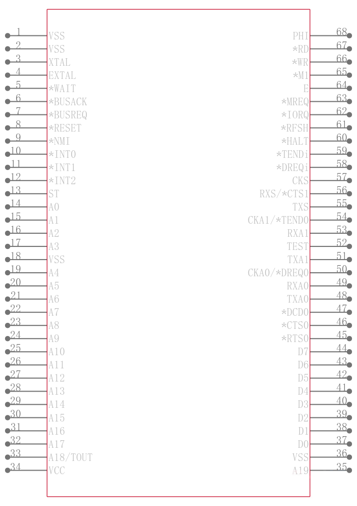 Z8018006VEG引脚图