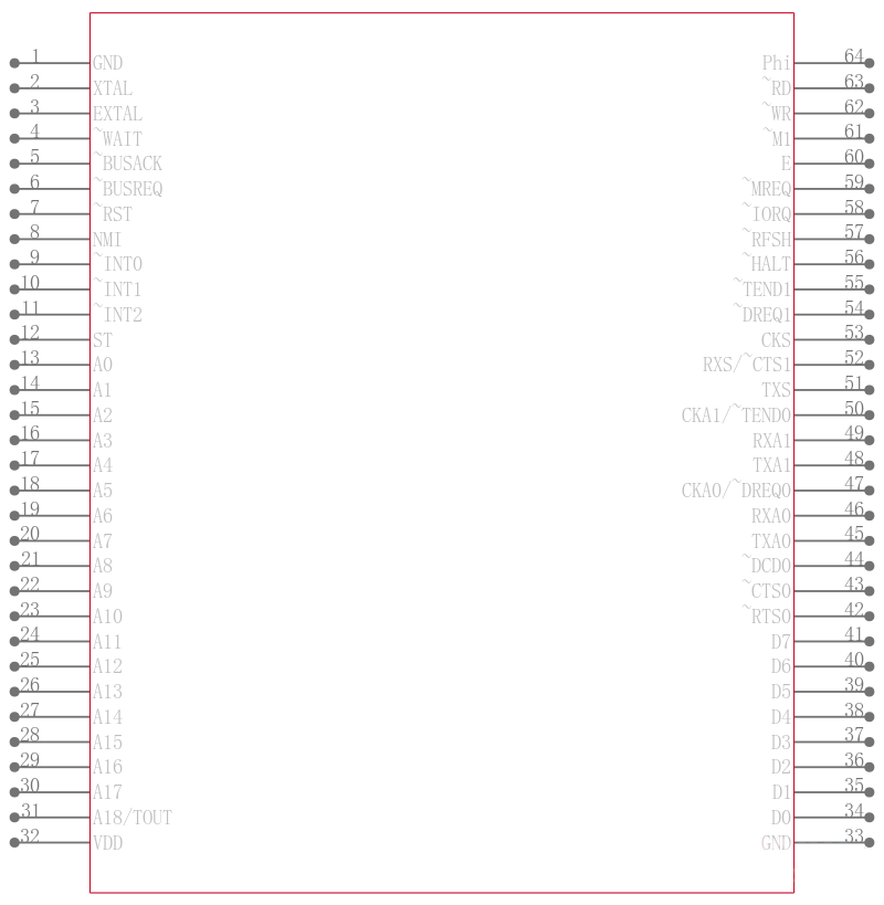 Z8018010PEC引脚图