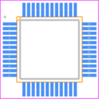 ATMEGA406-1AAU封装焊盘图