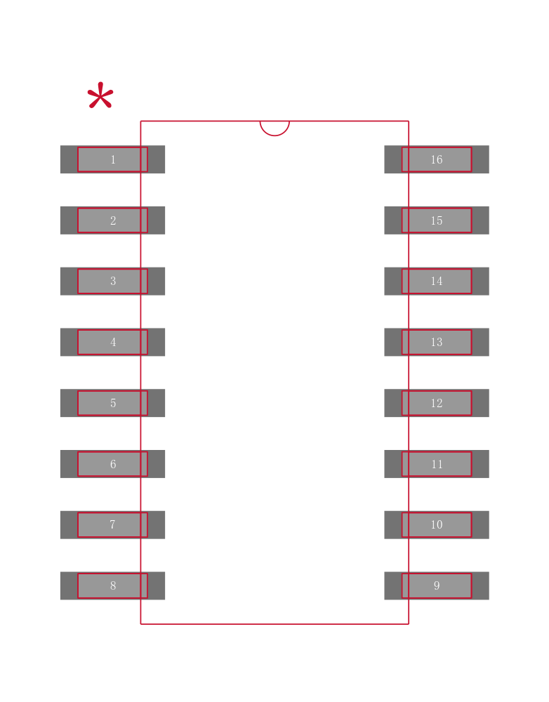 CD4063BNSR封装焊盘图
