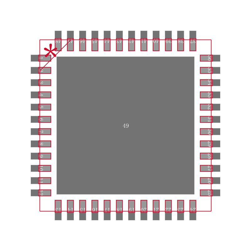 ADRF6614ACPZ-R7封装焊盘图