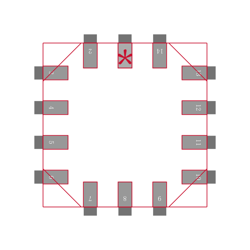 ADXL354BEZ封装焊盘图