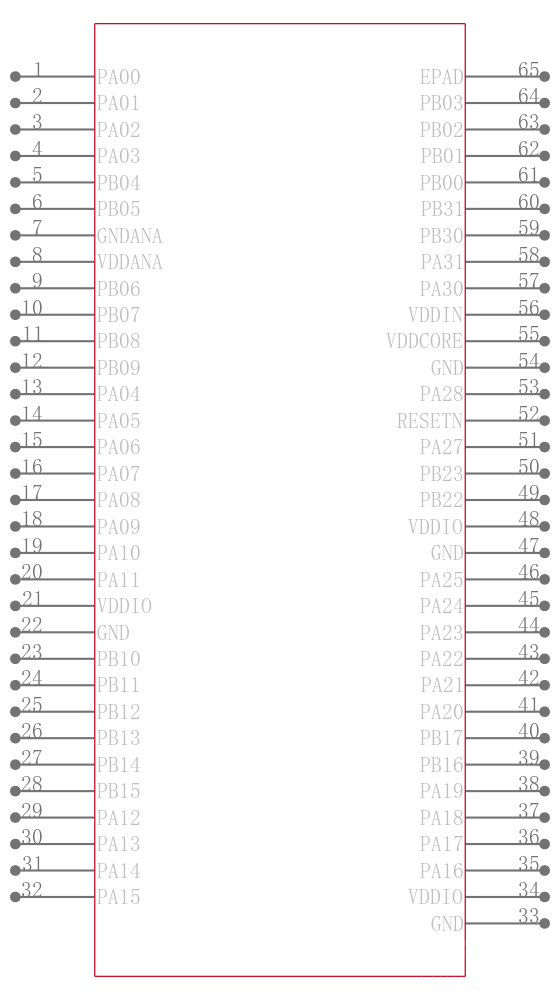 ATSAMC20J17A-MUT引脚图