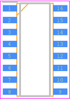 EFM8BB10F8I-A-SOIC16封装焊盘图