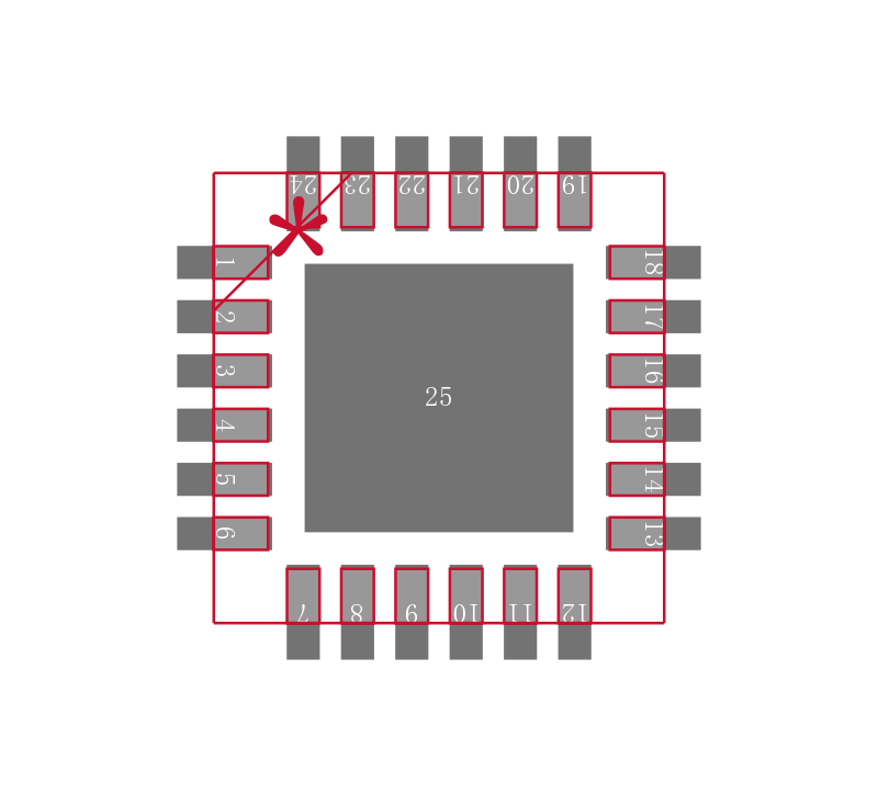 CDC421A125RGET封装焊盘图