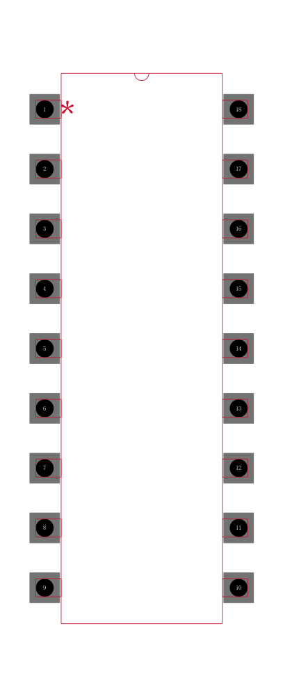 CY7C63723C-PXC封装焊盘图