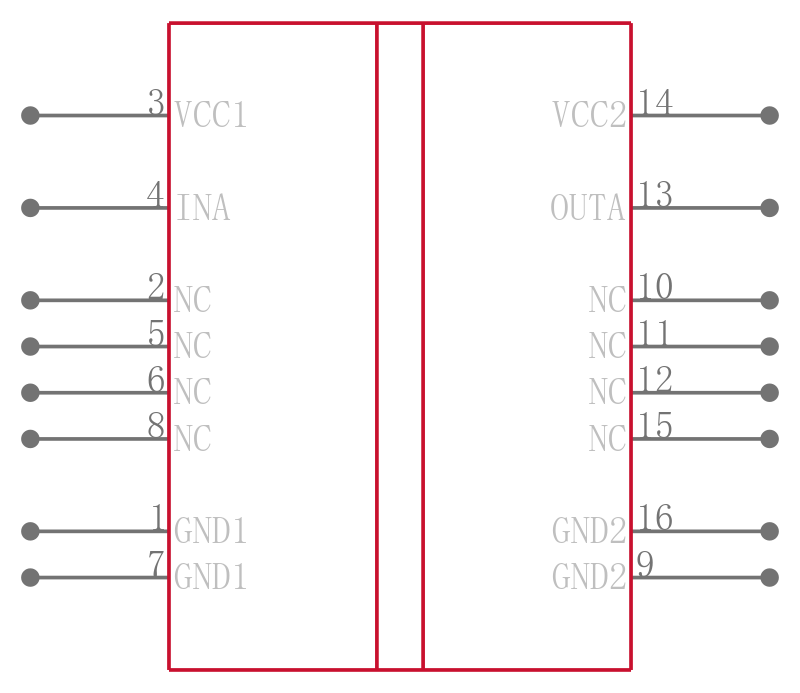 ISO7810DWR引脚图