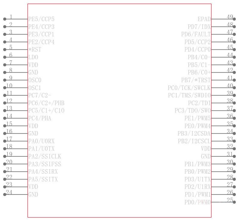 LM3S801-IGZ50-C2T引脚图