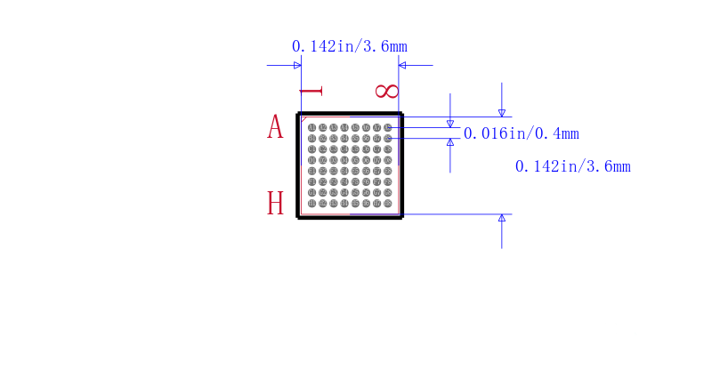 MSP430F5524IYFFT封装图