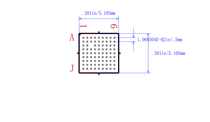 MSP430F5524IZQE封装图