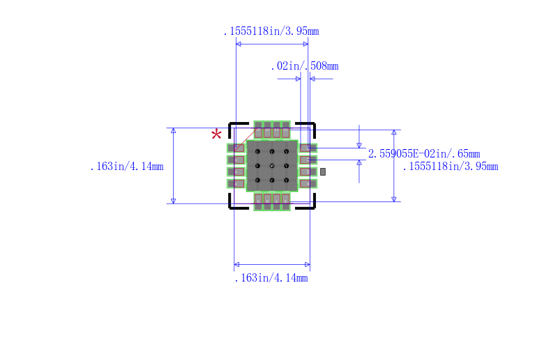 MSP430G2211IRSA16R封装图