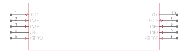 MAX4043EUB+T引脚图