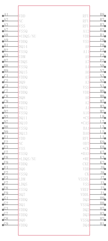 MT47H16M16BG-3 IT:B TR引脚图